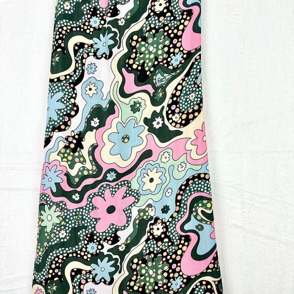 Celia B Retro Floral Maxi Dress Size XS Spaghetti Strap Vibrant Colorful - Picture 4 of 8